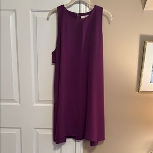 LOFT Purple Dress with back ruffle